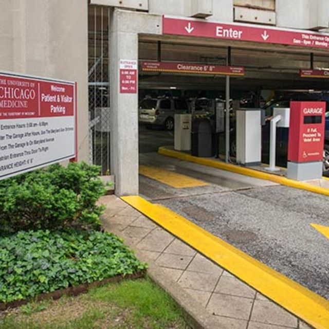 Parking garage entrance